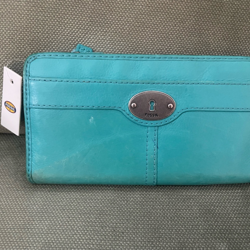 Fossil Turquoise Leather Wallet